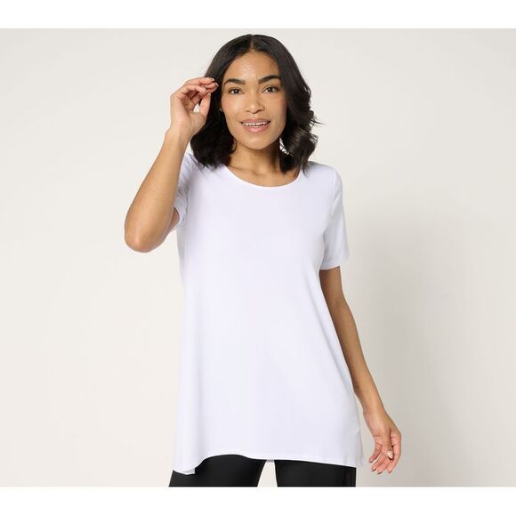 Susan Graver Tops - Susan Graver Women's Top Sz L Regular Modern Essentials Liquid White A684066